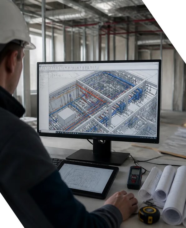 Создание BIM модели инженерных сетей для объектов в Реже